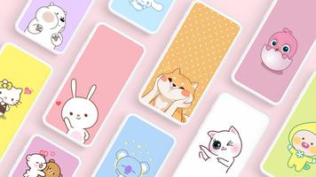 Süße Kawaii Hintergründe 4K Plakat