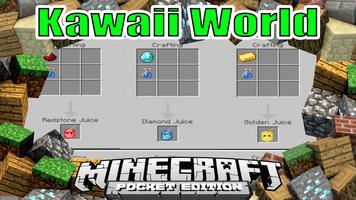 Kawaii World - Minecraft Mod Plakat