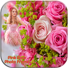 Pink Rose Photo Frames ikona