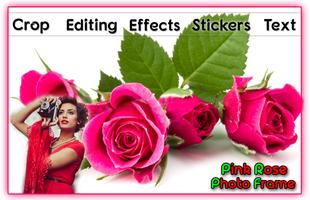 Pink Rose Photo Frames تصوير الشاشة 1