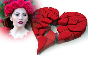 Broken Heart Photo Frame पोस्टर