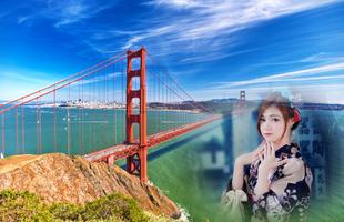 Golden Gate Photo Frames Affiche