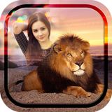 Lion Photo Frame أيقونة