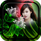 Neon Flower Photo Frame آئیکن