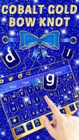 Cobalt Glitter Bowknot Keyboard poster