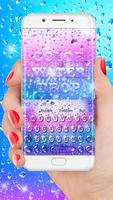 Colorful Waterdrops Keyboard Theme Affiche