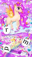 Cute Unicorn Keyboard Theme poster
