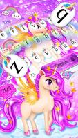 Cute Unicorn Keyboard Theme screenshot 1