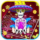 3D Colorful Fancy Skull Keyboard Theme APK