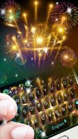 Colorful Fireworks Keyboard poster