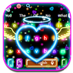 Colorfull Neon Heart Keyboard