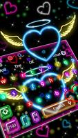 Colorfull Neon Heart Keyboard screenshot 1