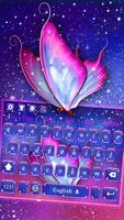 Colorful Starry Butterfly Keyboard Poster