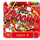 Red Yellow Boom Comic Keyboard icône