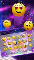 Purple Crystal Butterfly Keyboard Theme ảnh chụp màn hình 2