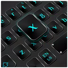 Скачать Cool Black Blue Keyboard APK