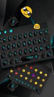 Cool Black Blue Keyboard poster