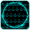 Cool Neon Blue Keyboard