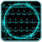 Cool Neon Blue Keyboard ikon