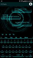 Cool Neon Blue Keyboard poster