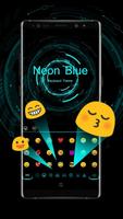 Cool Neon Blue Keyboard syot layar 2