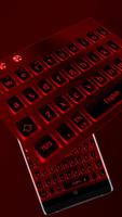Cool Red Black Keyboard poster