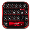 Teclado negro rojo fresco
