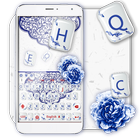 Chinese Style Blue and White Keyboard simgesi