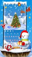 Poster 3D Christmas Snowman Keyboard Theme