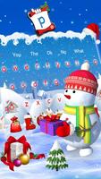 1 Schermata 3D Christmas Snowman Keyboard Theme