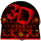 3D Classic Romantic Love Heart Keyboard أيقونة