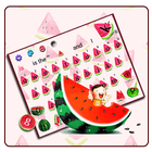 Cute Watermelon Keyboard Theme icône