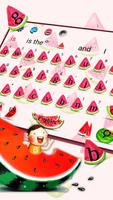 Cute Watermelon Keyboard Theme screenshot 1
