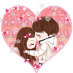 Cute Winter Couple DP Keyboard Theme