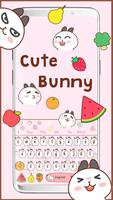 Cute Bunny Keyboard poster