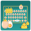 Cute Chick on Egg Keyboard Theme