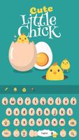 Cute Chick on Egg Keyboard Theme poster