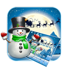 3D Cute Christmas Snow Man Keyboard Theme icône