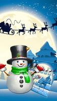 3D Cute Christmas Snow Man Keyboard Theme poster