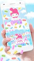 Cute Kawaii Gravity Keyboard Theme imagem de tela 1