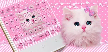 Niedliche rosa Kitty-Tastatur