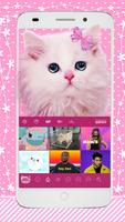 Cute Pink Kitty Keyboard screenshot 2
