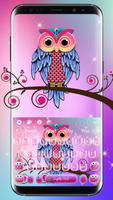 Clavier Hibou Mignon Affiche