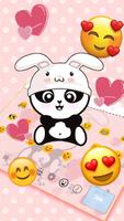 2 Schermata Cute Panda Bunny Gravity Keyboard Theme