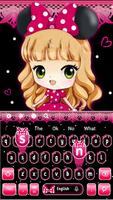 Bowknot Girl Keyboard Theme screenshot 1