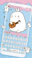 Cute Rabbit Keyboard poster