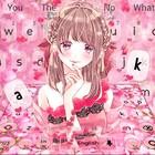 Pink Cuteness Floral Girl Keyboard Zeichen