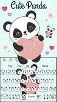 Süße Panda Anime Tastatur Plakat