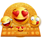 3D Beautiful Cute Glitter Smiley Face keyboard أيقونة