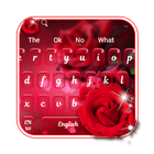 Beau clavier rose rouge icône